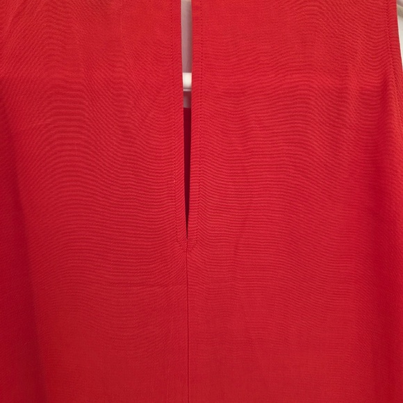 NWT Eileen Fisher M Red Maxi dress sleeveless slit summer wedding quest luxury - Picture 7 of 12